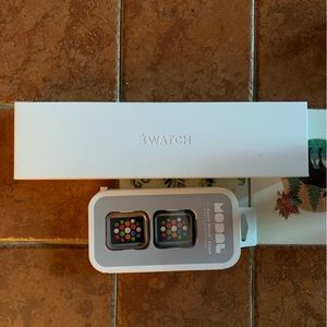 Brand New in box Series 8 Apple Watch with new face protectors.
